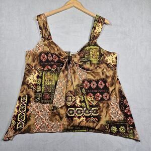 Vtg Fashion Bug Babydoll Tank Women Plus 22/24 Y2K Whimsical Dark Fairy Boho USA
